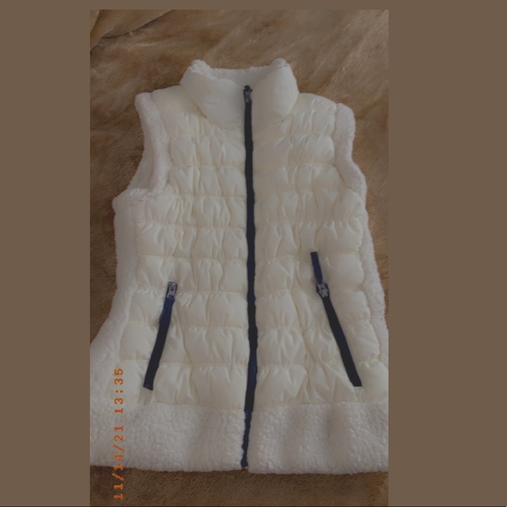 White Fluffy CalvinKlein vest